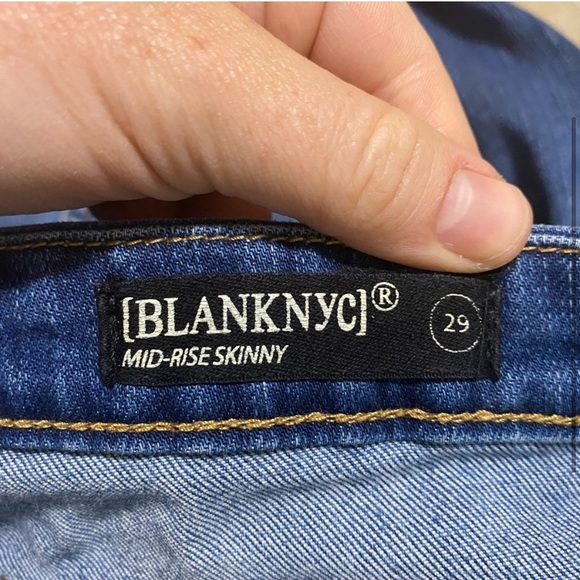 Blank NYC distressed mid rise cropped skinny jeans 29 - Picture 4 of 4